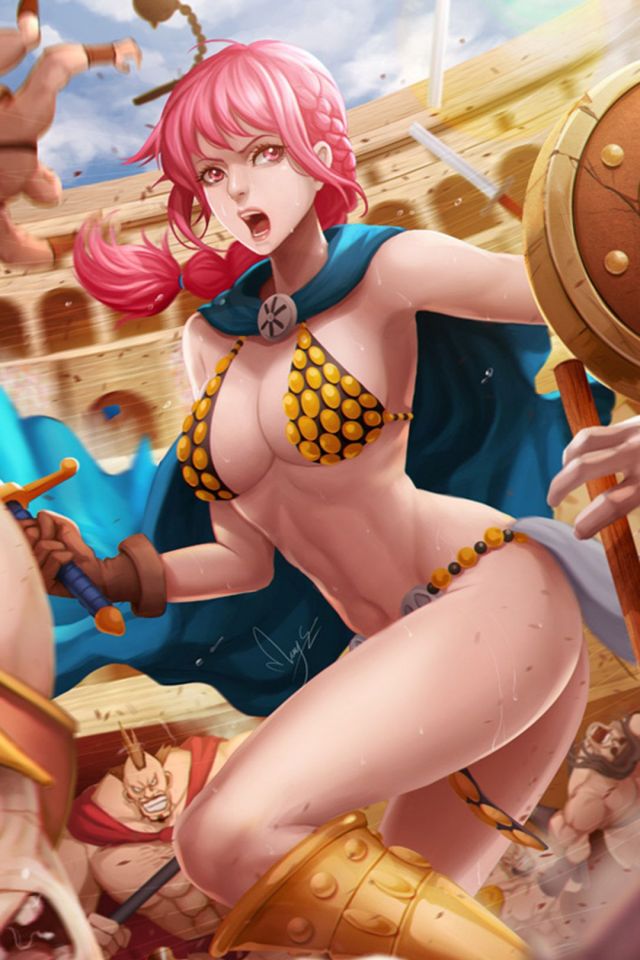 海贼王蕾贝卡Rebecca性感三点式黄金战衣香艳1080p手机壁纸下载