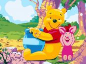经典动画里的维尼熊和小猪高清手机壁纸图片下载