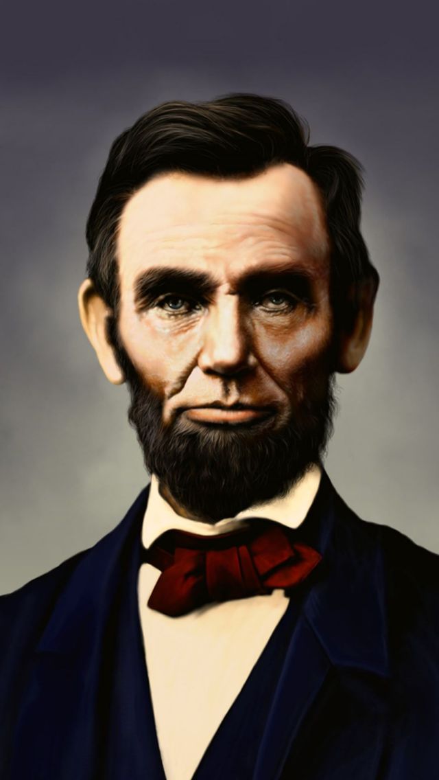 美国前总统林肯（Lincoln）油画手机壁纸图片