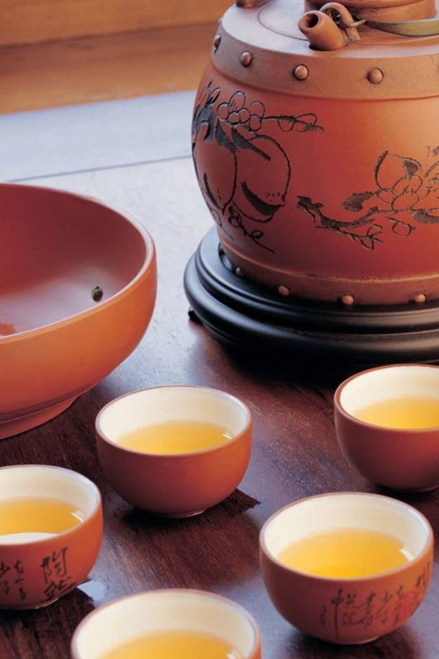 茶壶茶杯最配一个惬意的下午，茶具生活悠然自得手机壁纸图片