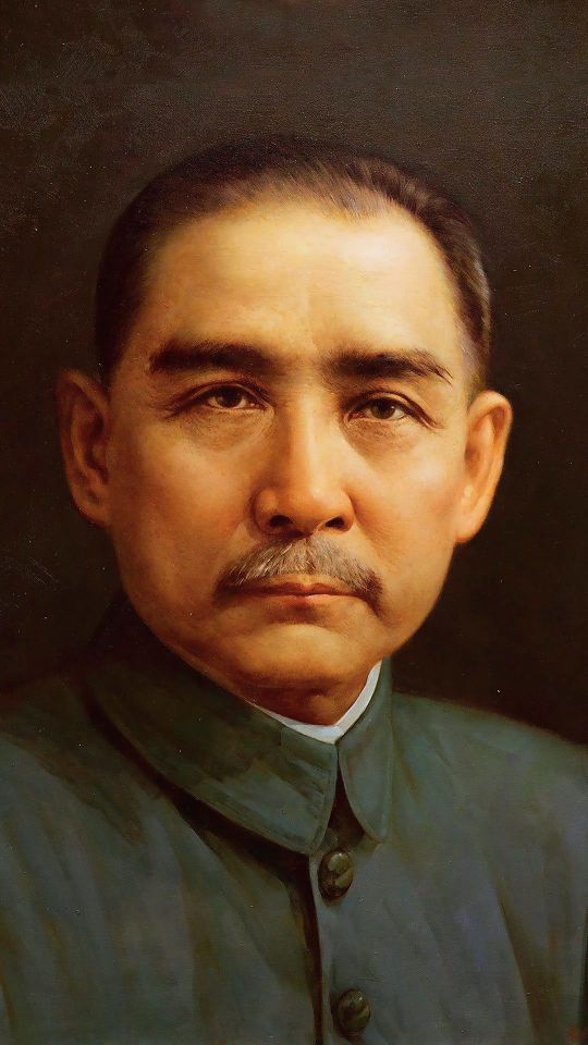 国父孙中山油画高清图片手机壁纸