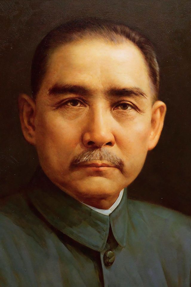 国父孙中山油画高清图片手机壁纸