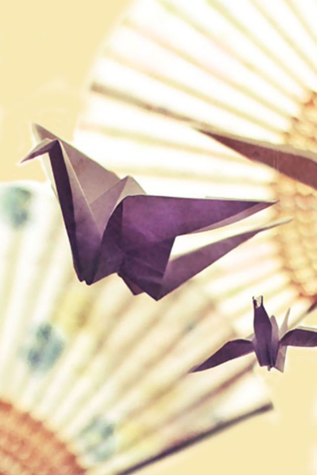 纸折的千纸鹤图片手机壁纸