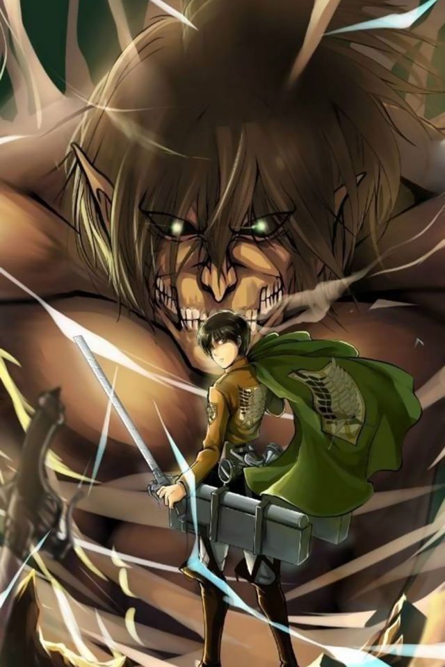 兵长艾伦变成巨大的巨人图片手机壁纸