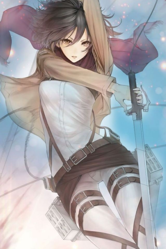 4张进击的巨人女主角三笠·阿克曼好看的手机壁纸图片