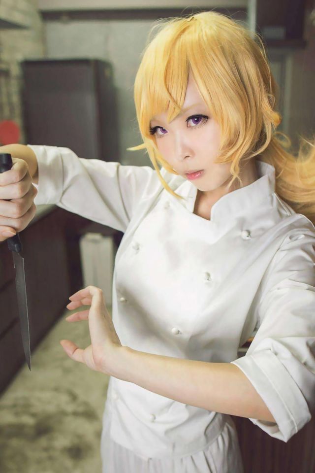 食戟之灵薙切绘里奈完美真人COS图片手机壁纸