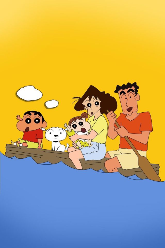 蜡笔小新全家福所有人划水图片手机壁纸高清下载