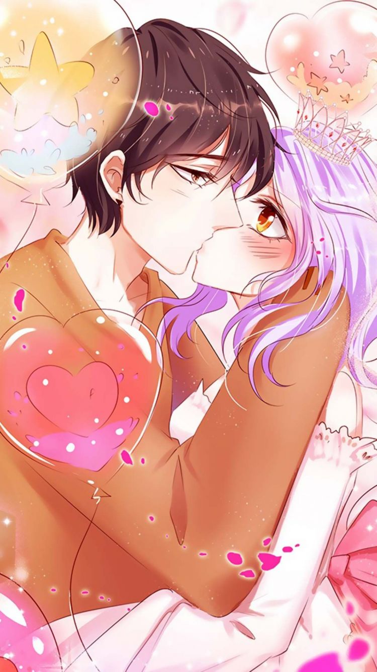 木小梨和男主林玖接吻的手机壁纸图片