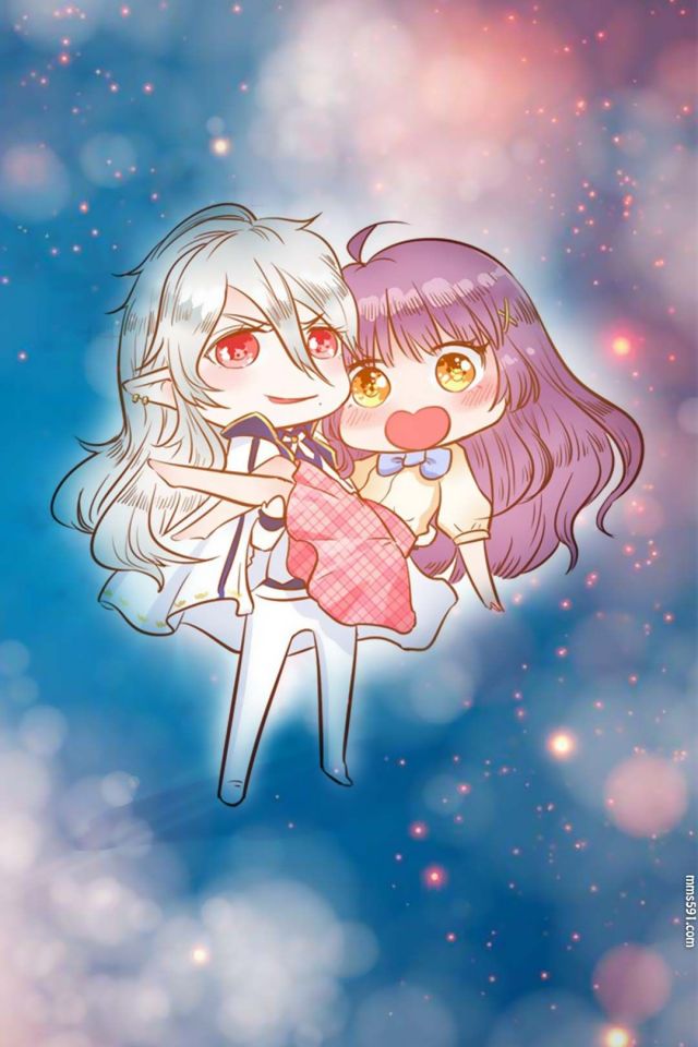 魔王恋爱指南男女主角可爱卡通形象图片手机背景