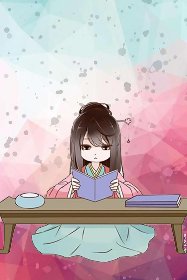 帝王侧凌素儿看书的搞笑情侣手机壁纸