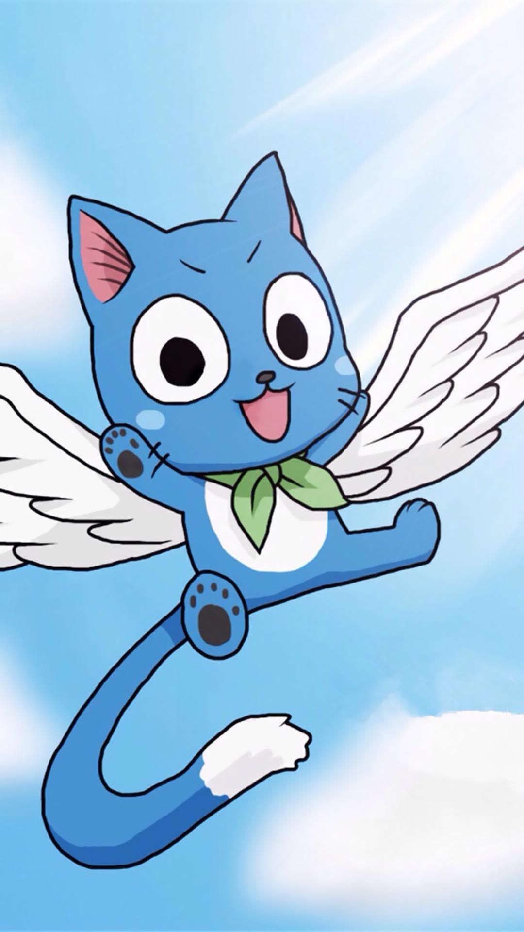 妖精的尾巴超越者哈比可爱的卡通猫手机壁纸图片