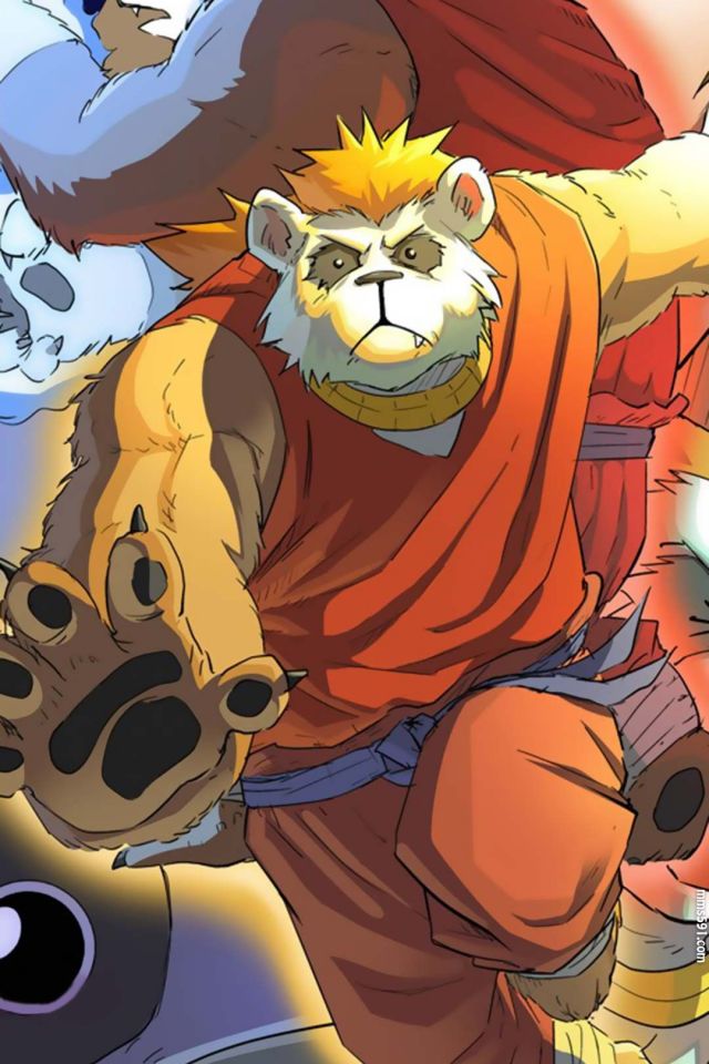 7张妖神记聂离和虎牙熊猫可爱图片手机壁纸集（6）