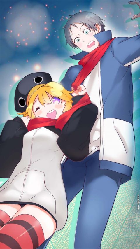 陆水银和企鹅娘可爱图片手机壁纸