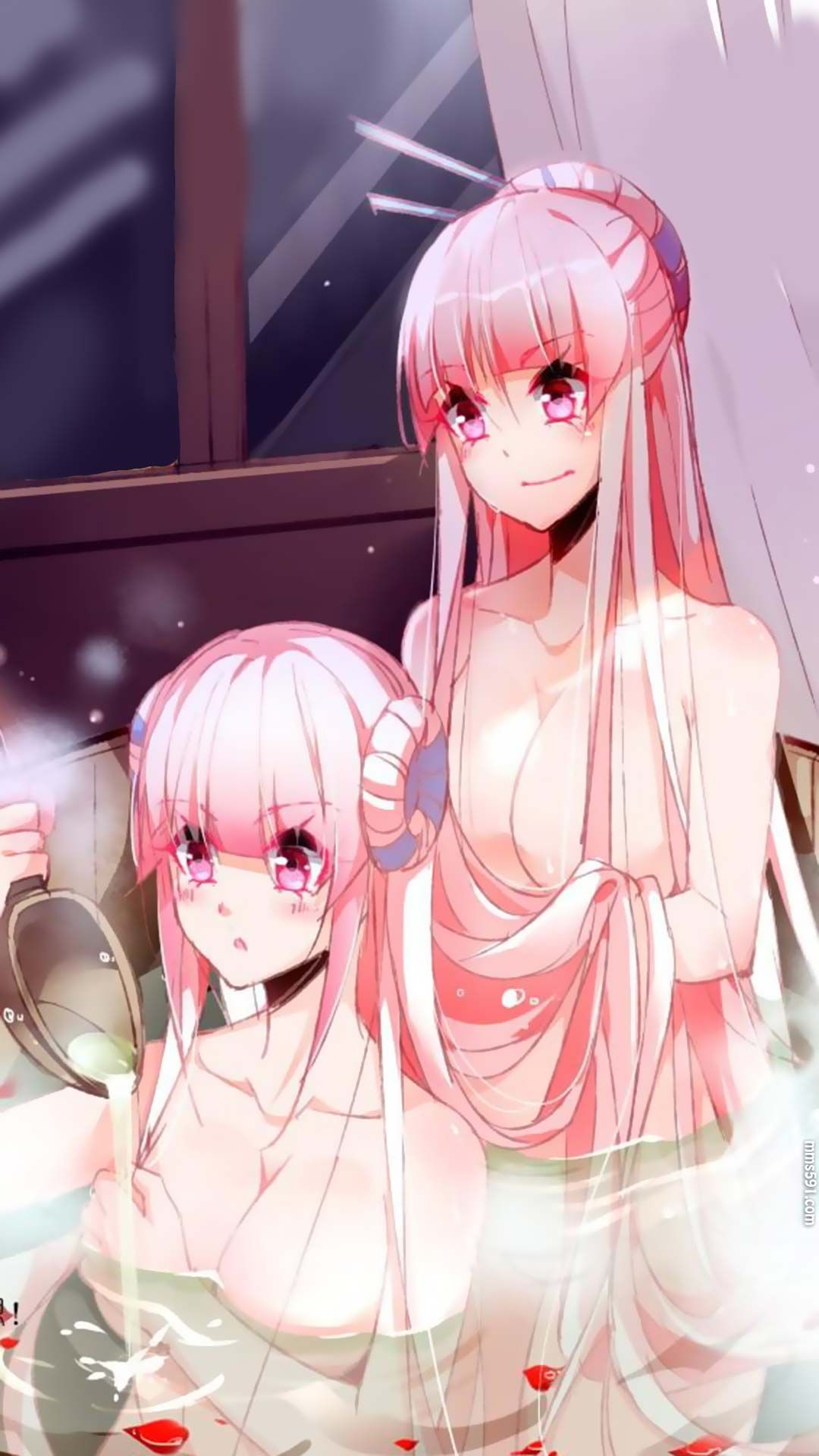 妖精种植手册妖精并蒂莲花莲霜莲落性感图片手机壁纸（7）