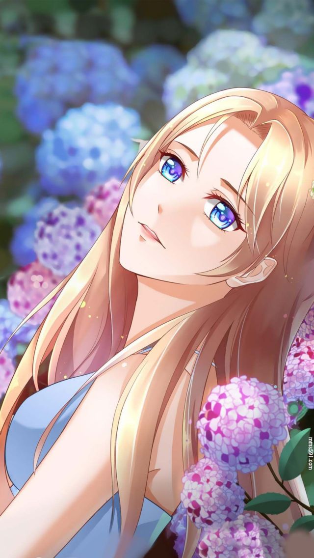 花团环绕中成熟美丽的米多手机图片