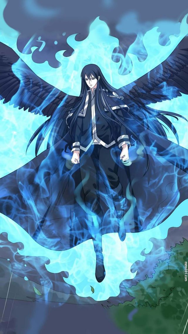 冷烨玄魔法特效大翅膀飞在天上手机壁纸