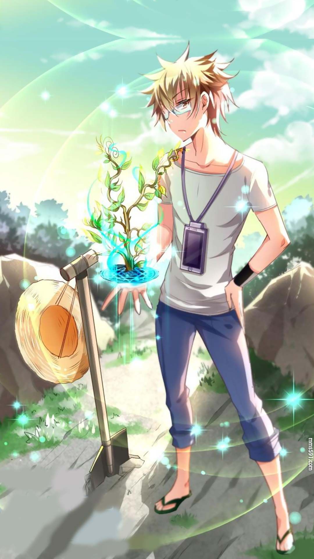 《妖精种植手册》男主角园丁和第一个妖精墨绯手机壁纸图片