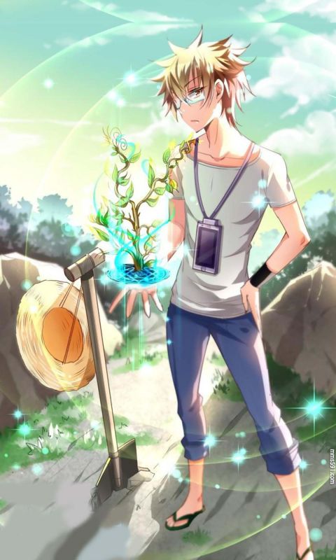 《妖精种植手册》男主角园丁和第一个妖精墨绯手机壁纸图片