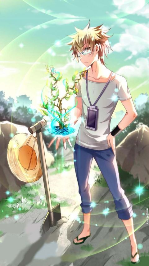 《妖精种植手册》男主角园丁和第一个妖精墨绯手机壁纸图片