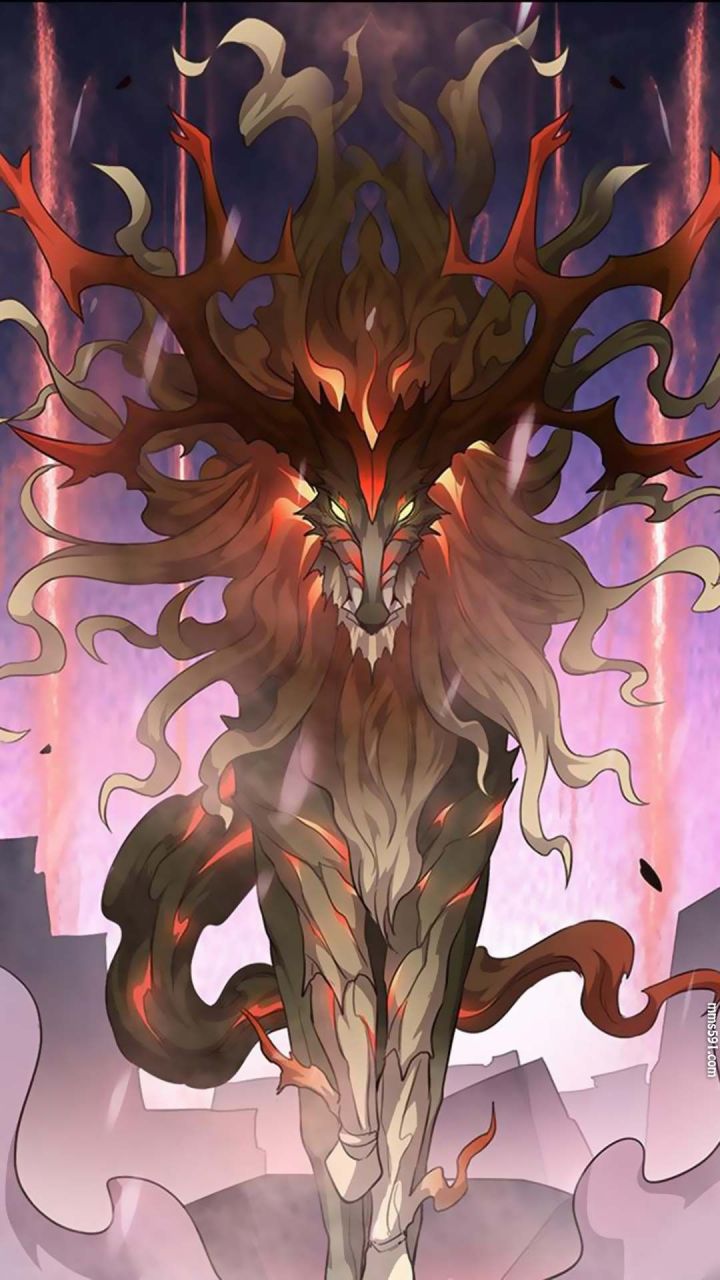 像鹿一样的怪物，妹子与科学七级生物手机壁纸图片
