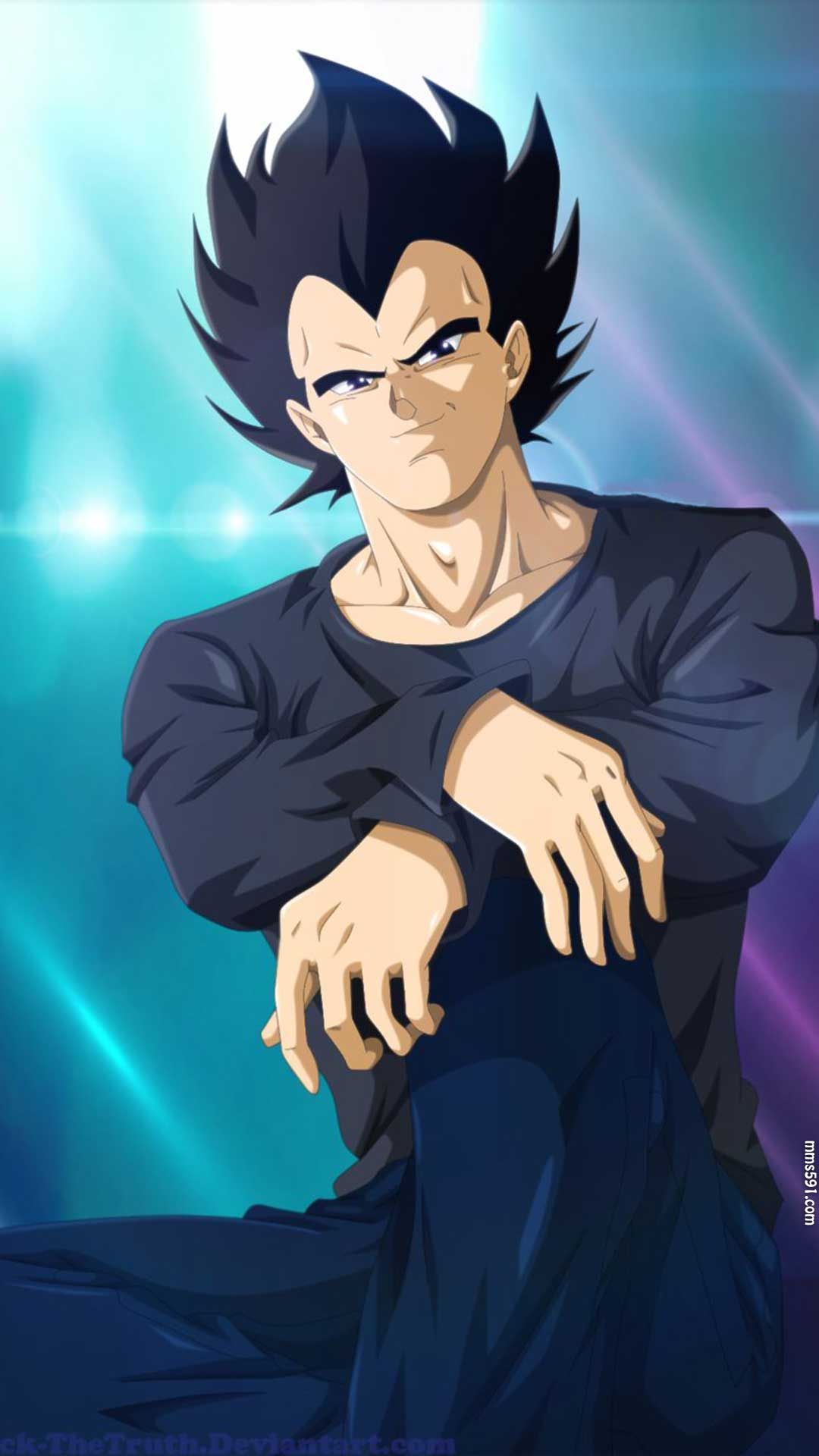 七龙珠贝吉塔蓝色头发超级赛亚人战斗变身手机图片壁纸（3）