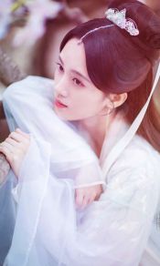 鞠婧祎热血长安上官紫苏古装白纱手机图片