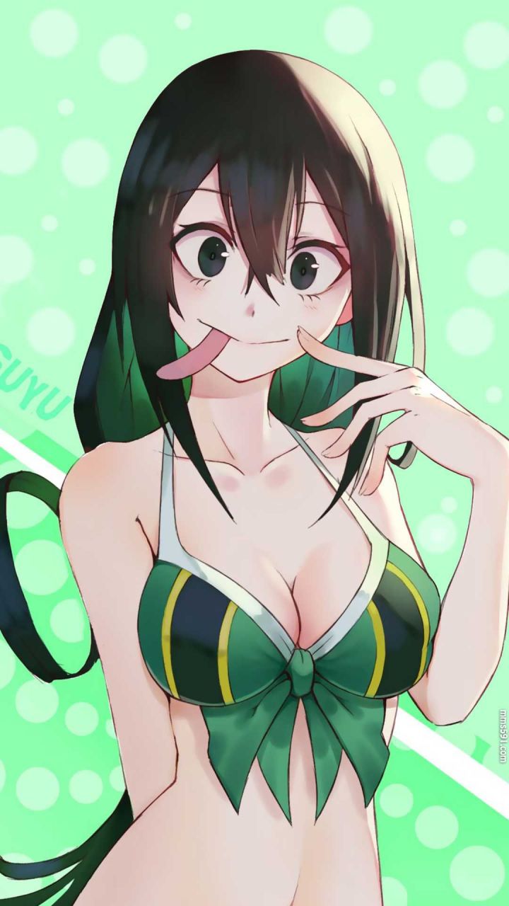 我的英雄学院吐舌头的青蛙女孩蛙吹梅雨手机壁纸高清图片集（10）
