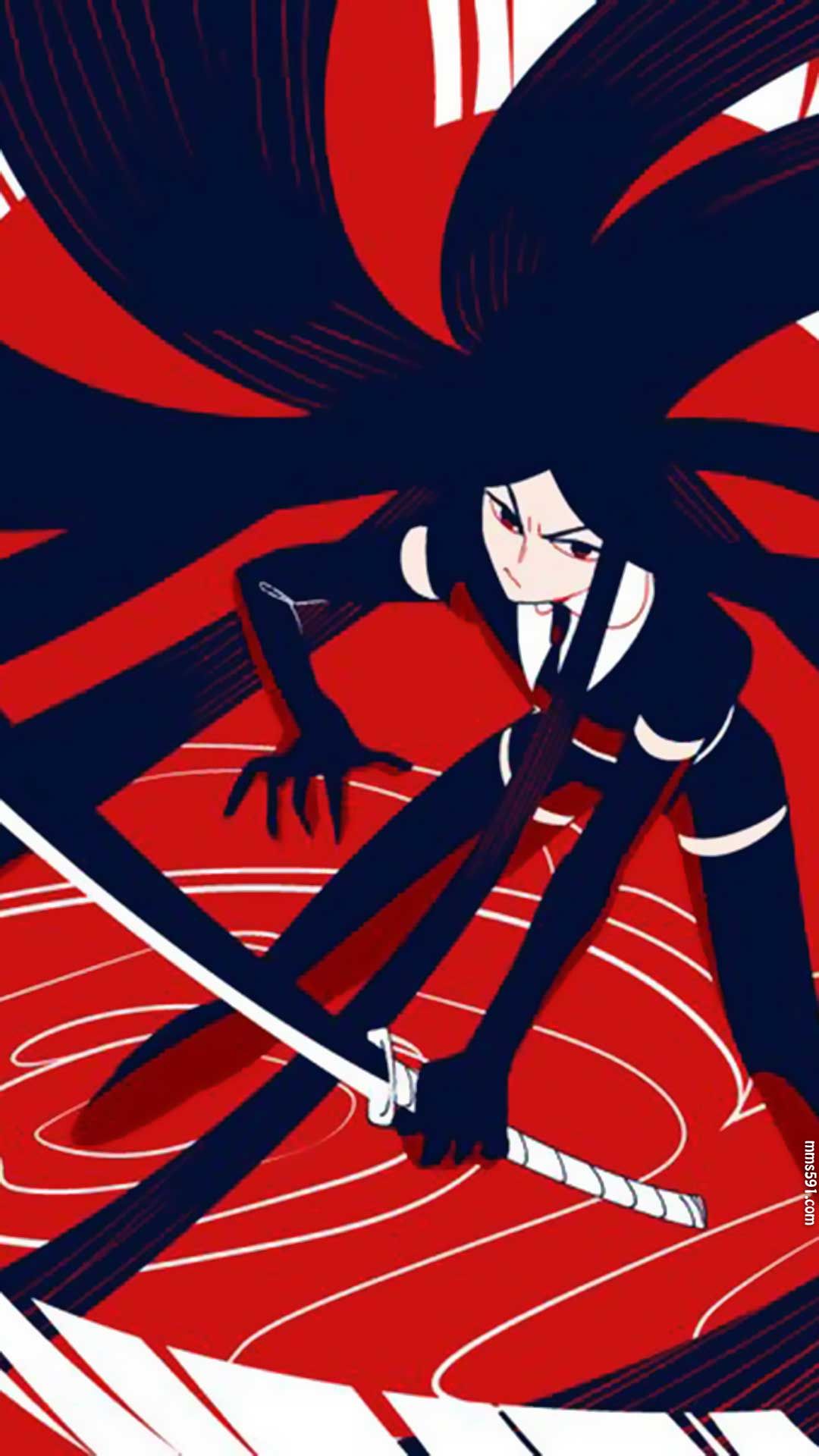 宝石之国长长的黑色头发圆粒金刚石波尔茨Bort手机壁纸图片高清（5）