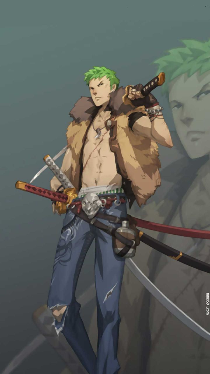 海贼王绿藻头，三刀流大剑豪罗罗诺亚索隆高清帅气手机壁纸图片（6）