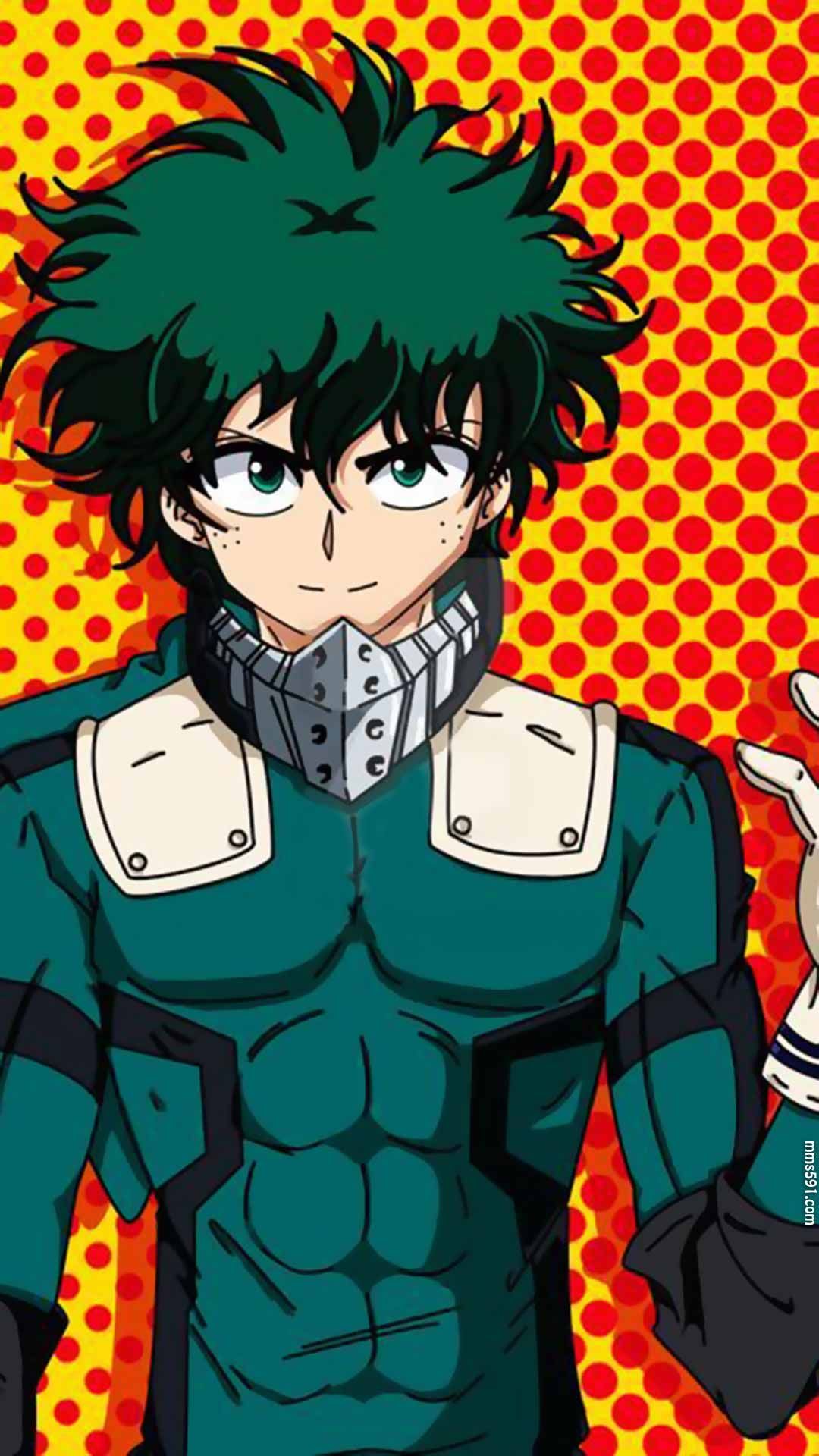 我的英雄学院男主角绿谷出久手机壁纸图片高清1080（2）