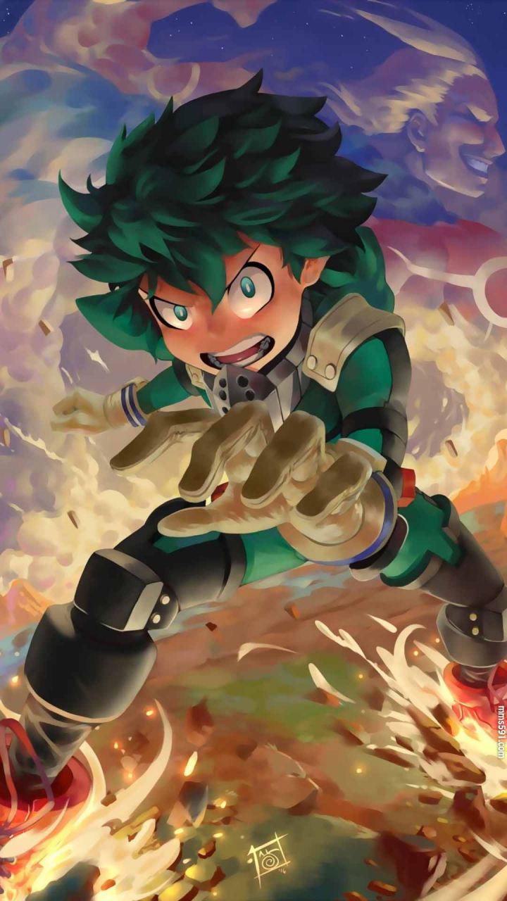 我的英雄学院男主角绿谷出久手机壁纸图片高清1080（5）