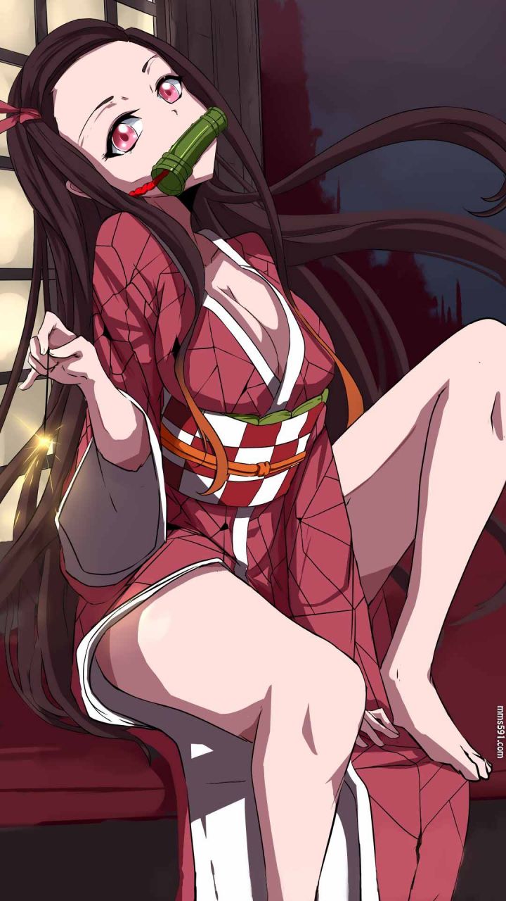 鬼灭之刃女主角灶门祢豆子可爱与性感妹妹同人手机图片壁纸集（8）