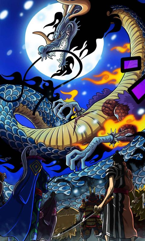 海贼王最强生物四皇百兽凯多龙形态kaido1080手机壁纸图片集（4）
