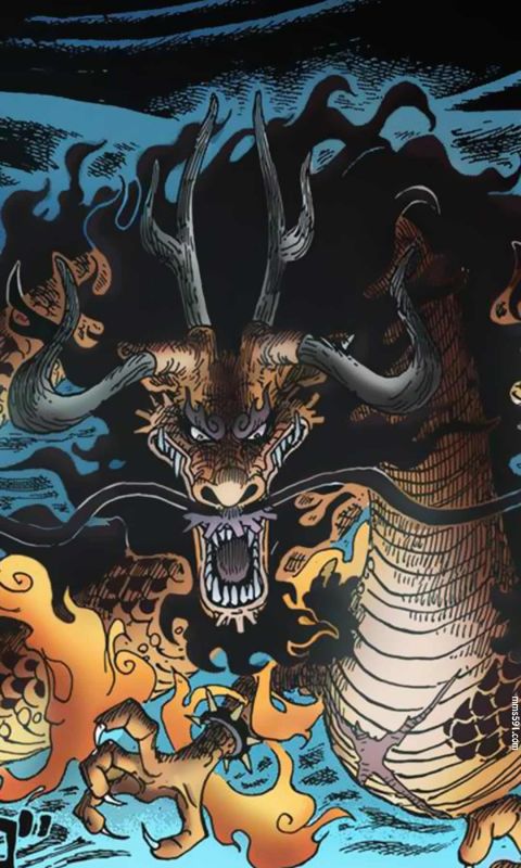海贼王最强生物四皇百兽凯多龙形态kaido1080手机壁纸图片集（6）
