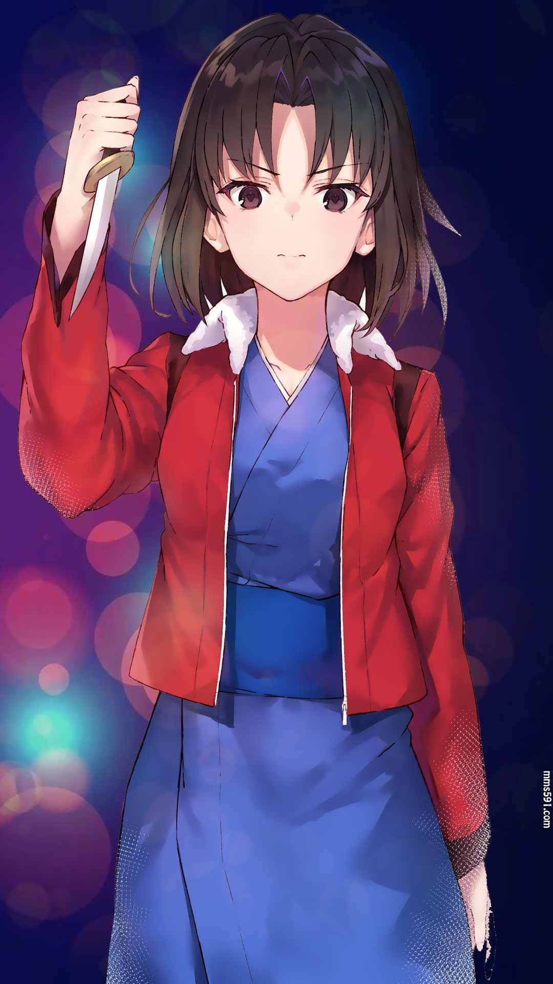 空之境界女主角短发美女两仪式直死之魔眼手机壁纸图片