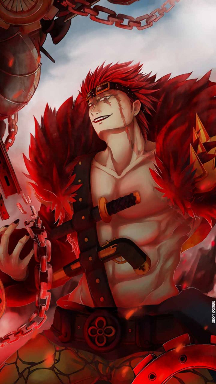 海贼王极恶世代船长，磁力王尤斯塔斯·基德手机壁纸图片（2）