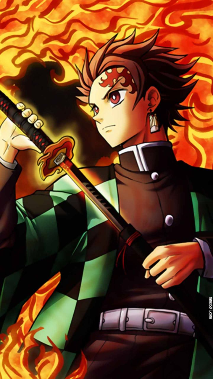 鬼灭之刃男主角灶门炭治郎帅气超酷手机壁纸图片大全(3)