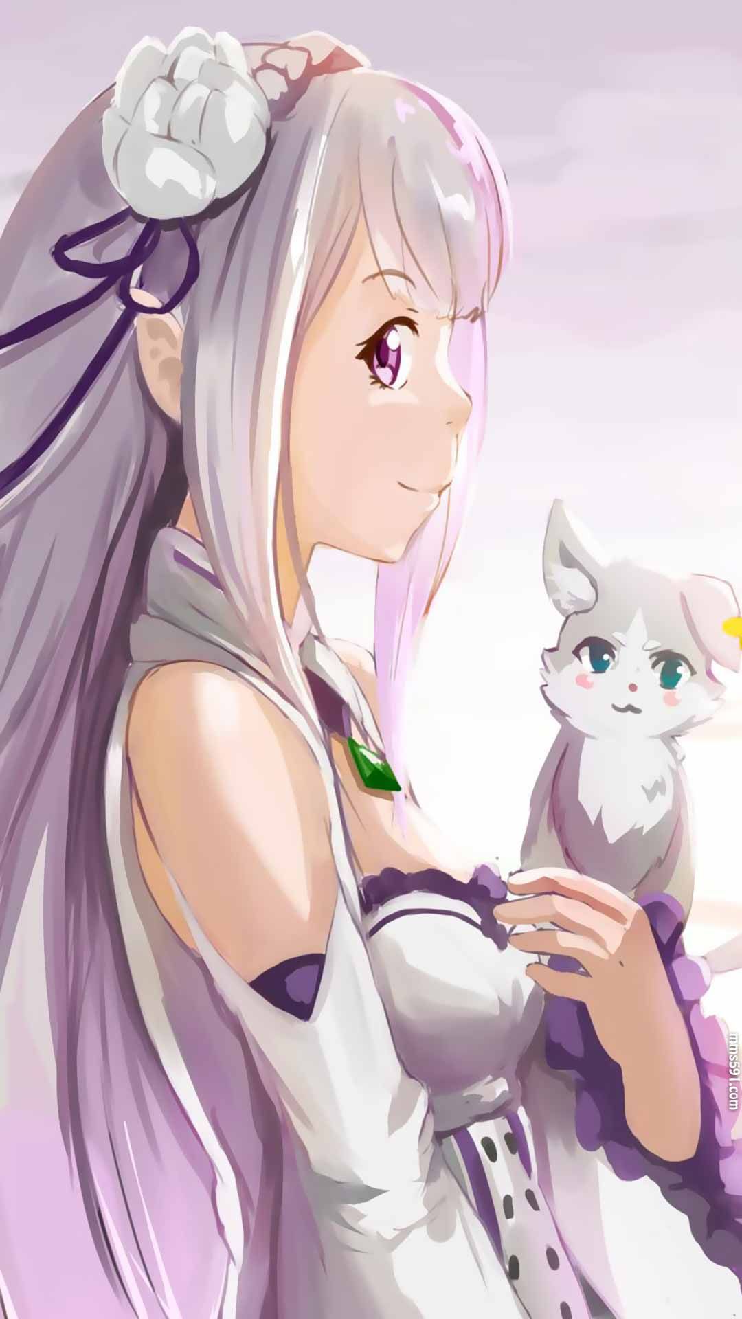 Re:从零开始的异世界生活女主角爱蜜莉雅和精灵帕克手机壁纸（6）