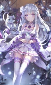 Re:从零开始的异世界生活女主角爱蜜莉雅和精灵帕克手机壁纸（7）