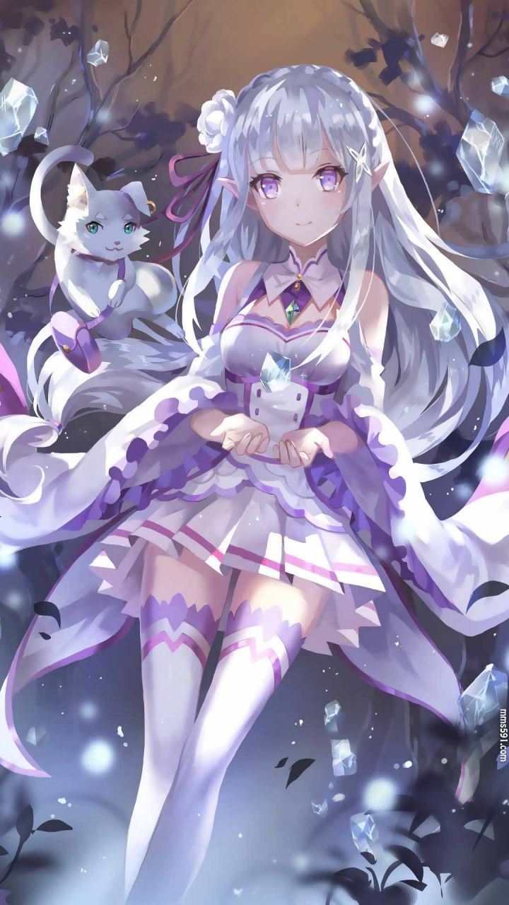 Re:从零开始的异世界生活女主角爱蜜莉雅和精灵帕克手机壁纸（7）