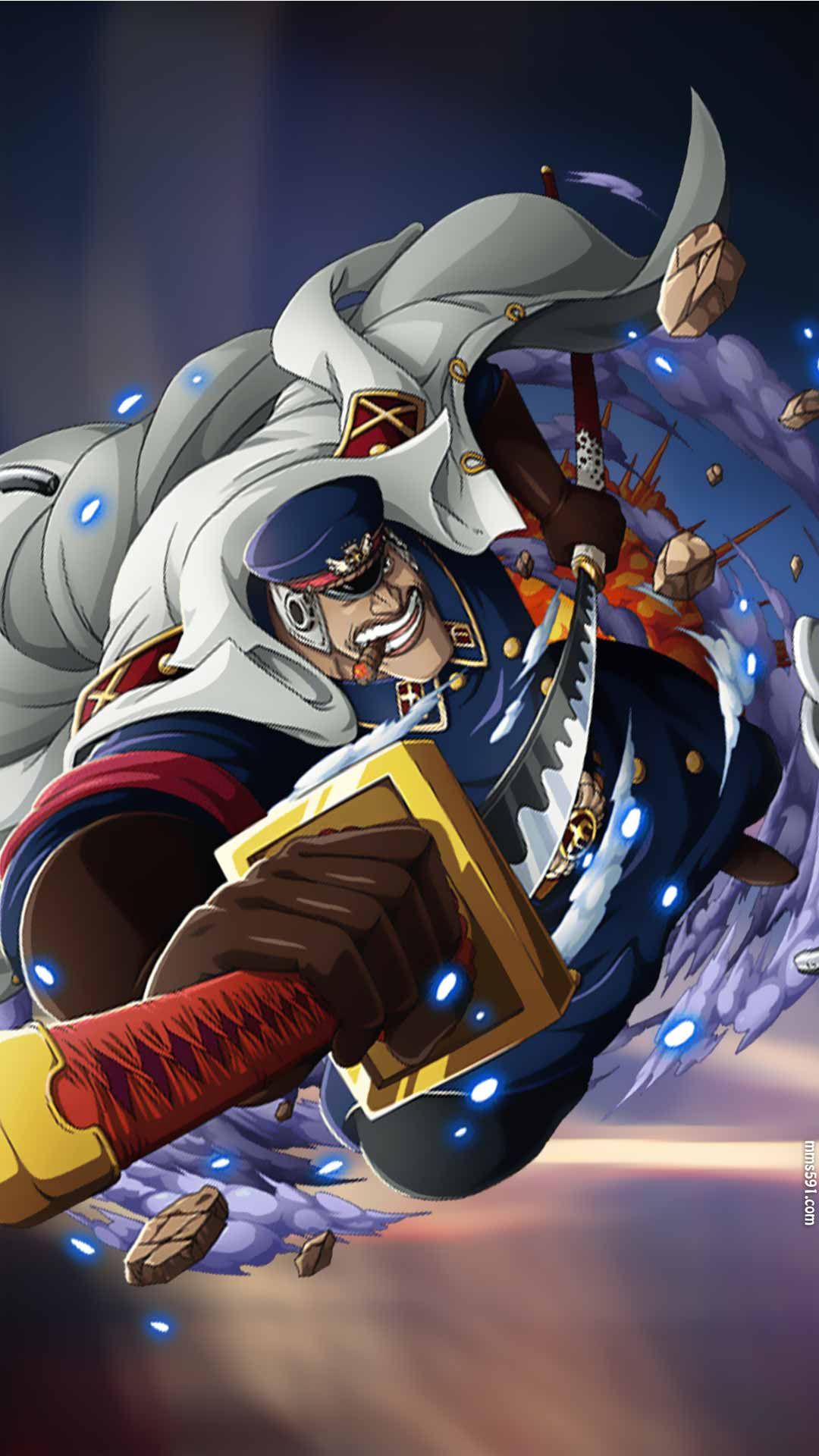 海贼王原推进城监狱看守长雨之希留手机图片壁纸（3）