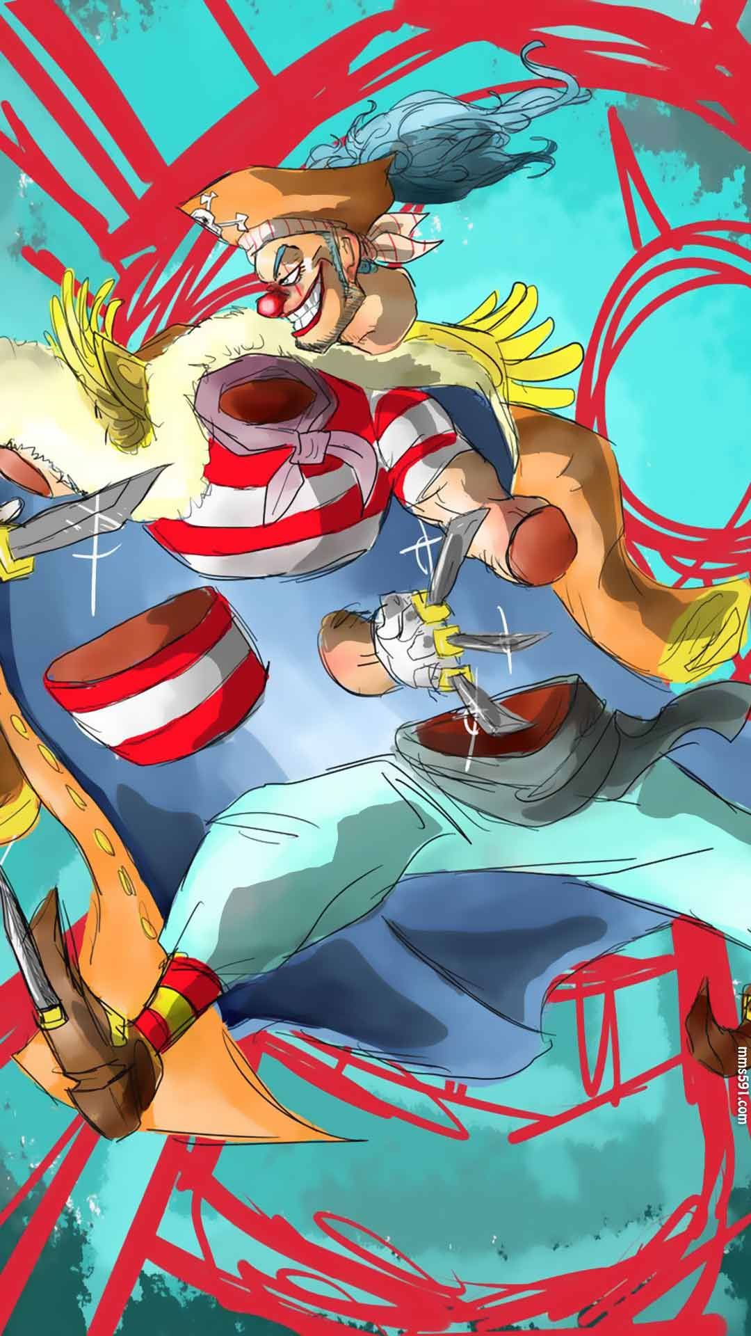 海贼王红鼻子小丑巴基大神手机壁纸图片（2）