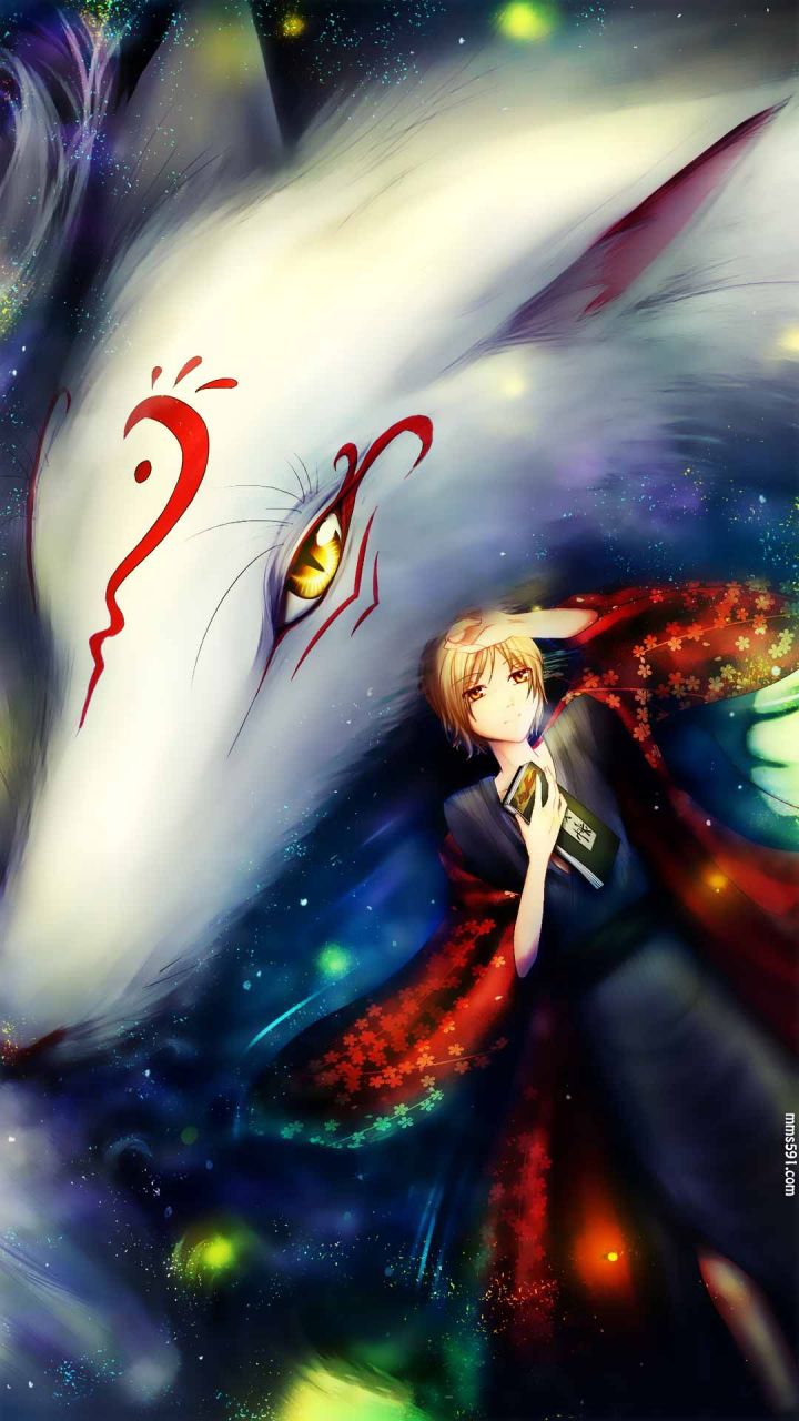 夏目友人帐男主角夏目贵志和猫咪斑老师手机壁纸图片集（2）