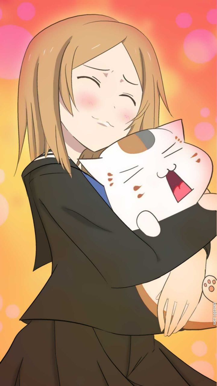 夏目友人帐多轨透和猫咪斑的可爱手机壁纸图片（3）