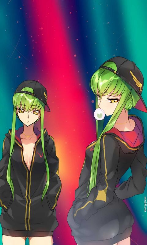 反叛的鲁路修不老不死的魔女C.C性感大胸手机壁纸图片（8）