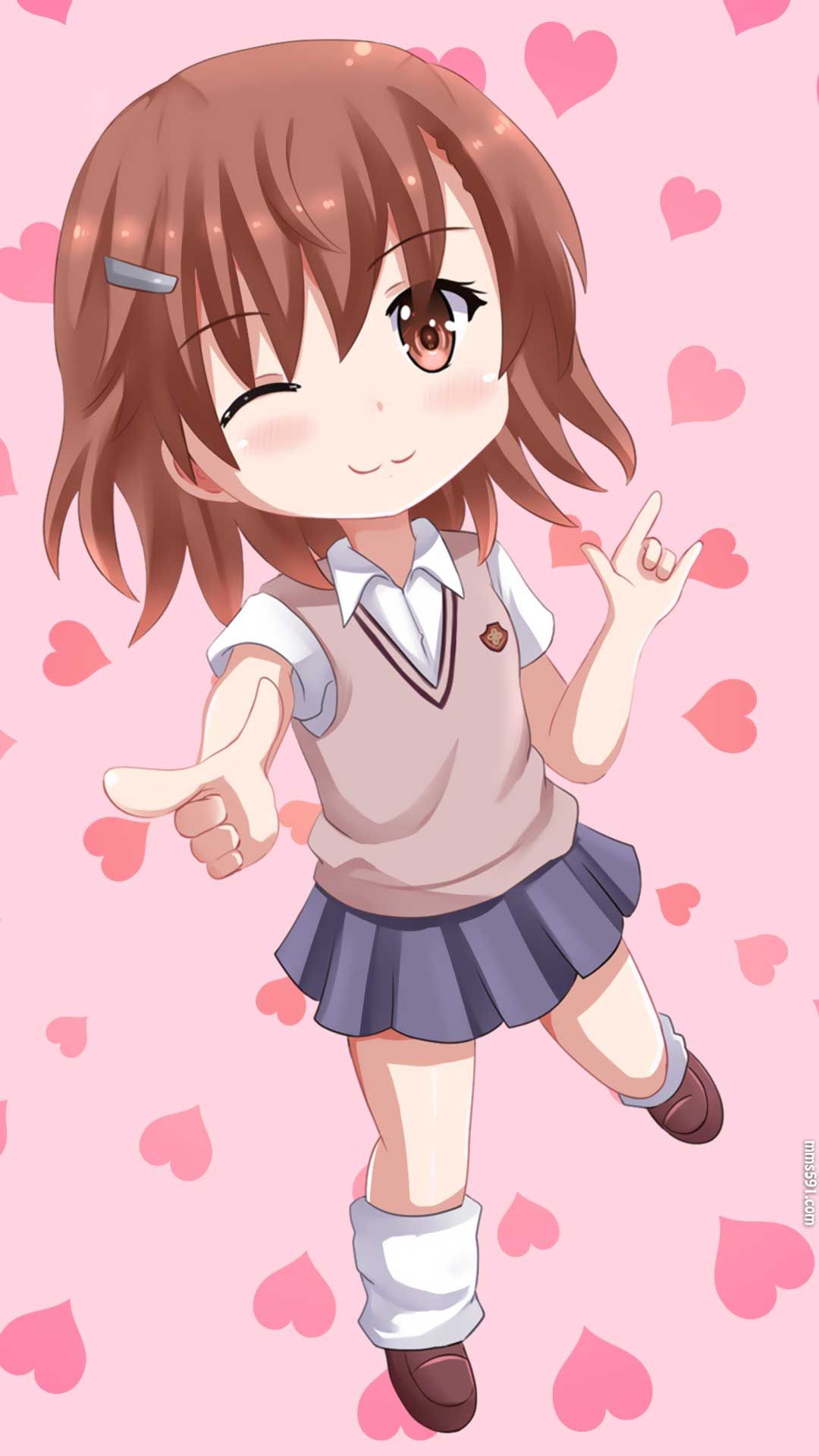 科学超电磁炮短发动漫美女炮姐御坂美琴手机壁纸图片