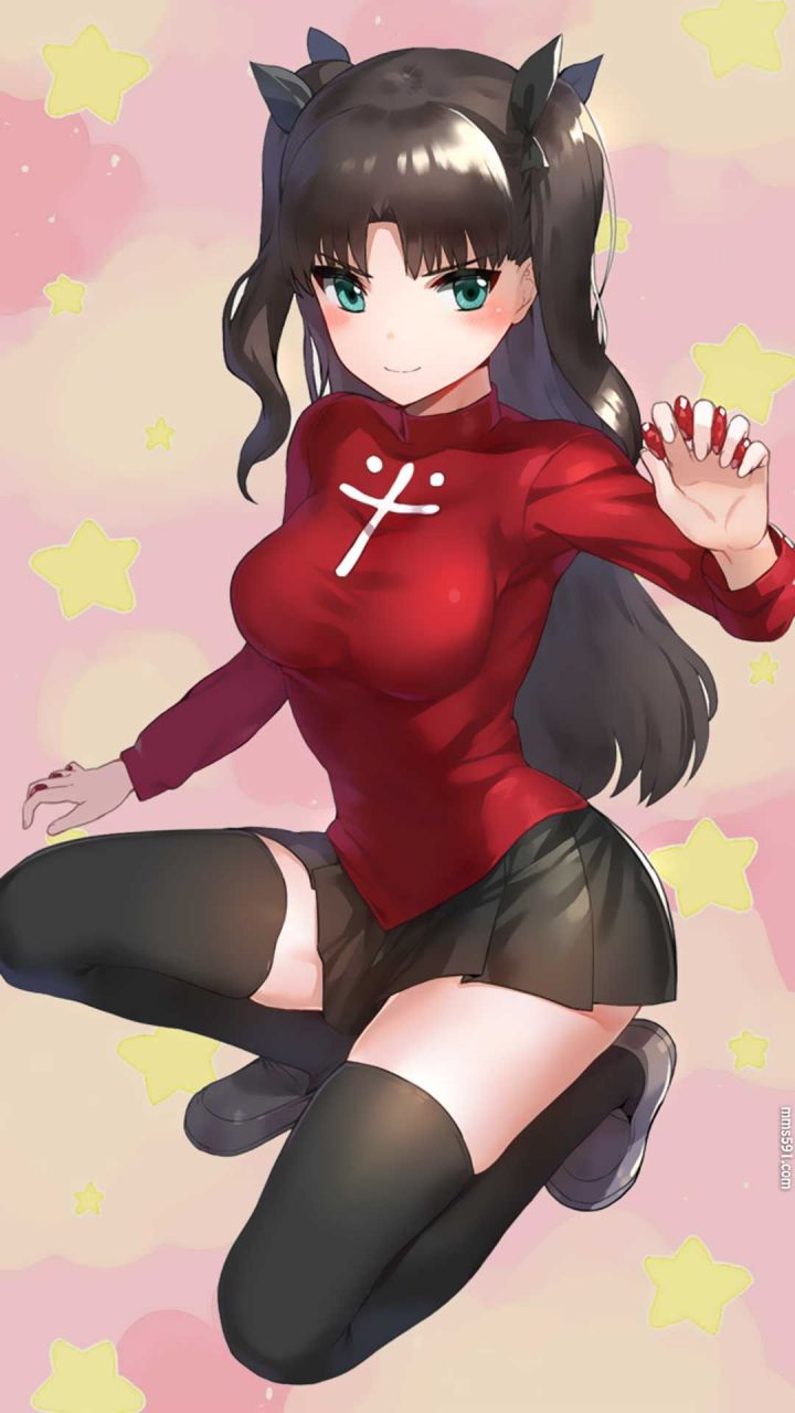 Fate/stay night动漫美女红色恶魔远坂凛手机壁纸图片集（9）