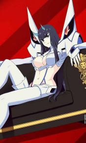 斩服少女学生会长黑色长发鬼龙院皐月手机壁纸图片（6）