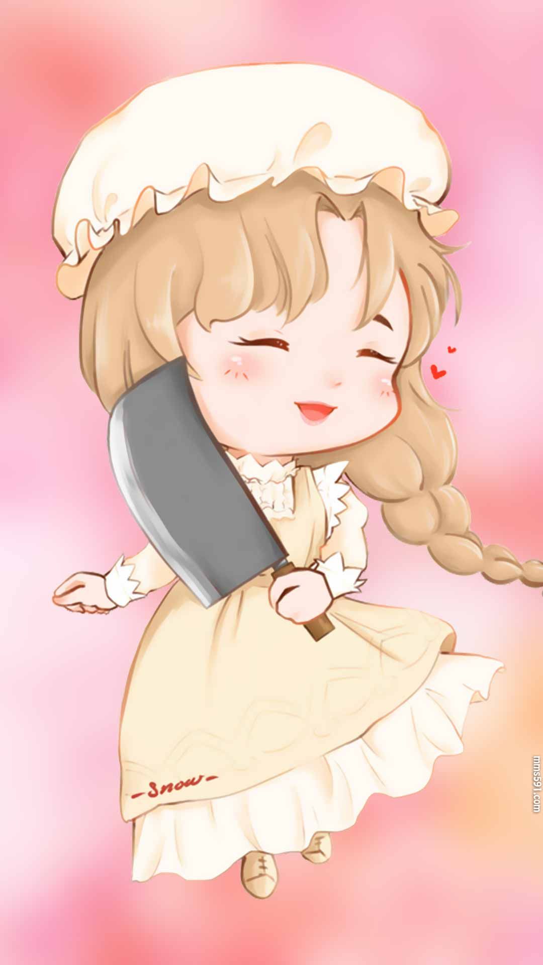 动漫工作细胞里的巨噬细胞拿刀手机壁纸图片集（2）