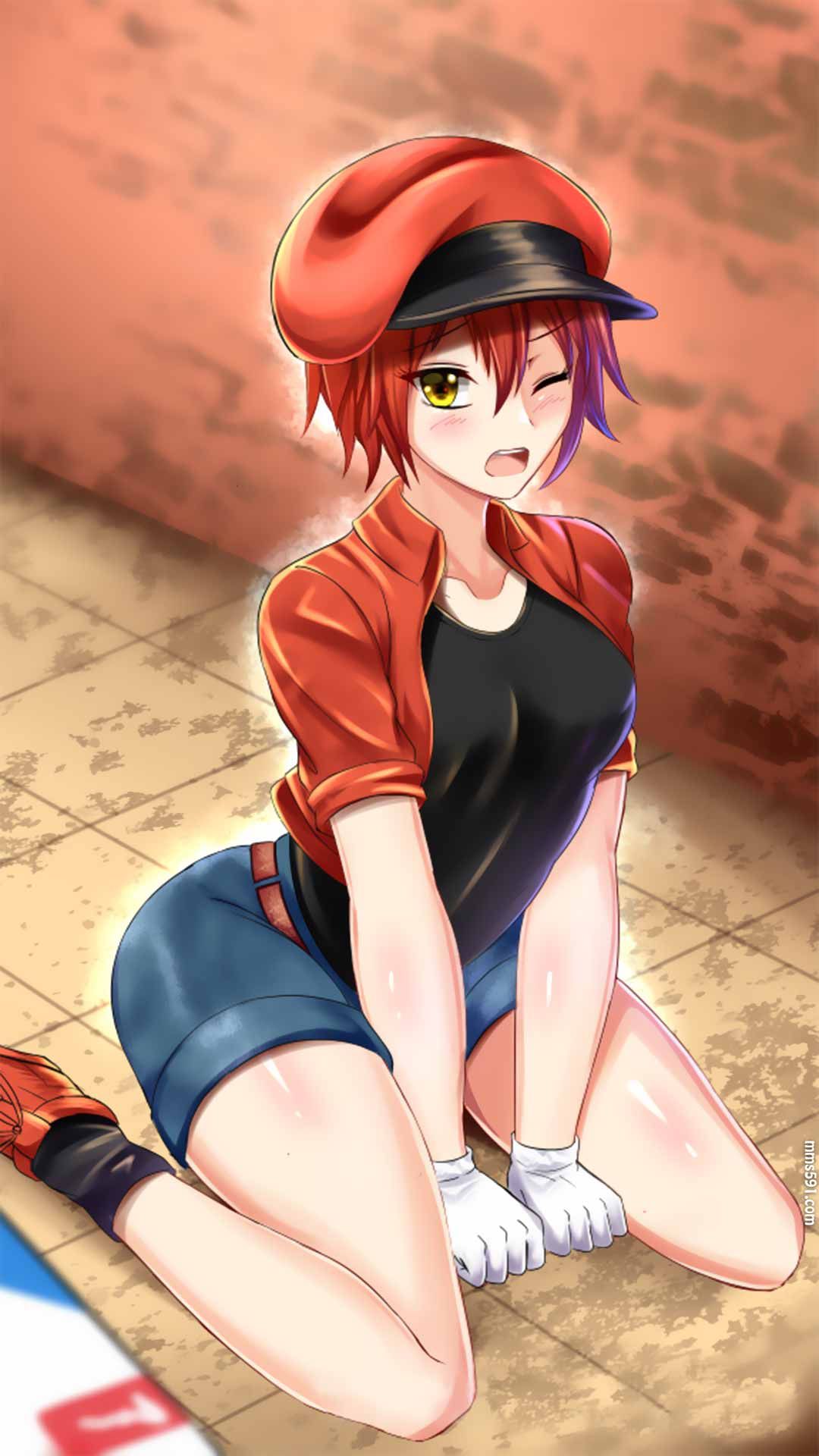 动漫工作细胞女主角红细胞同人手机壁纸图片（3）